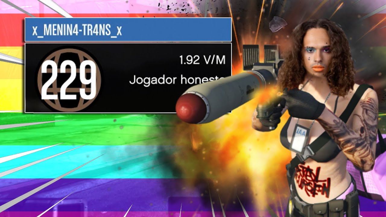 GTA 5 - ENFRENTEI O OU A GRIEFER MENINA TR4NS - SEM H0MOFOBI4 SÓ TRETA MESMO!