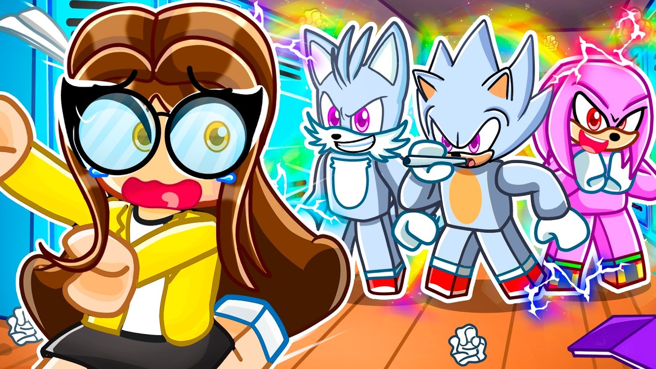 Me Converti en HYPER SONIC para TROLLEAR a Mi Profesora en Roblox!