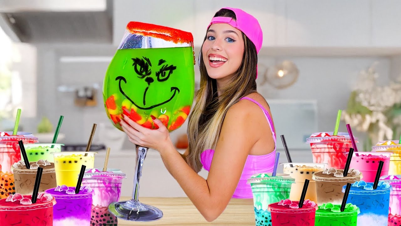 MEZCLE 100 BOBA PARA HACER UN BOBA TEA GIGANTE DEL GRINCH