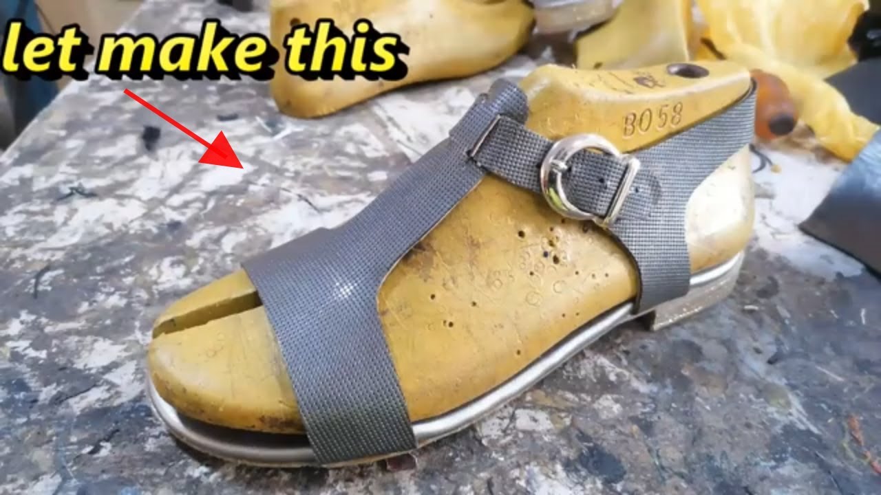 how to make sandal simplify (shoemaking tutorial )