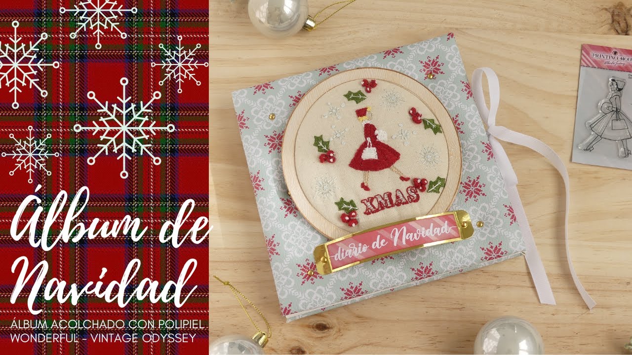 ÁLBUM ACOLCHADO SIN COSER!! CON POLIPIEL WONDERFUL DE VINTAGE ODYSSEY - ESPECIAL NAVIDAD 2020