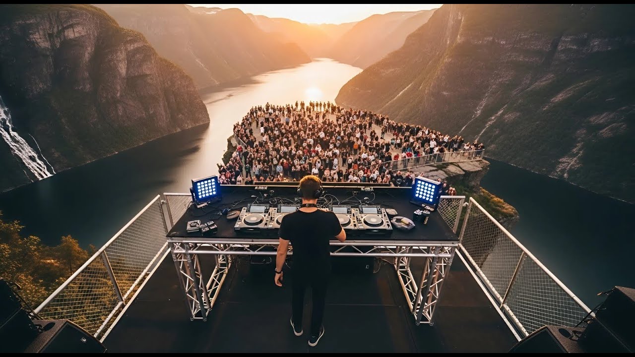 Inspired by BEN BÖHMER | Melodic Techno Above Norwegian Fjord | Electrix Experience IA