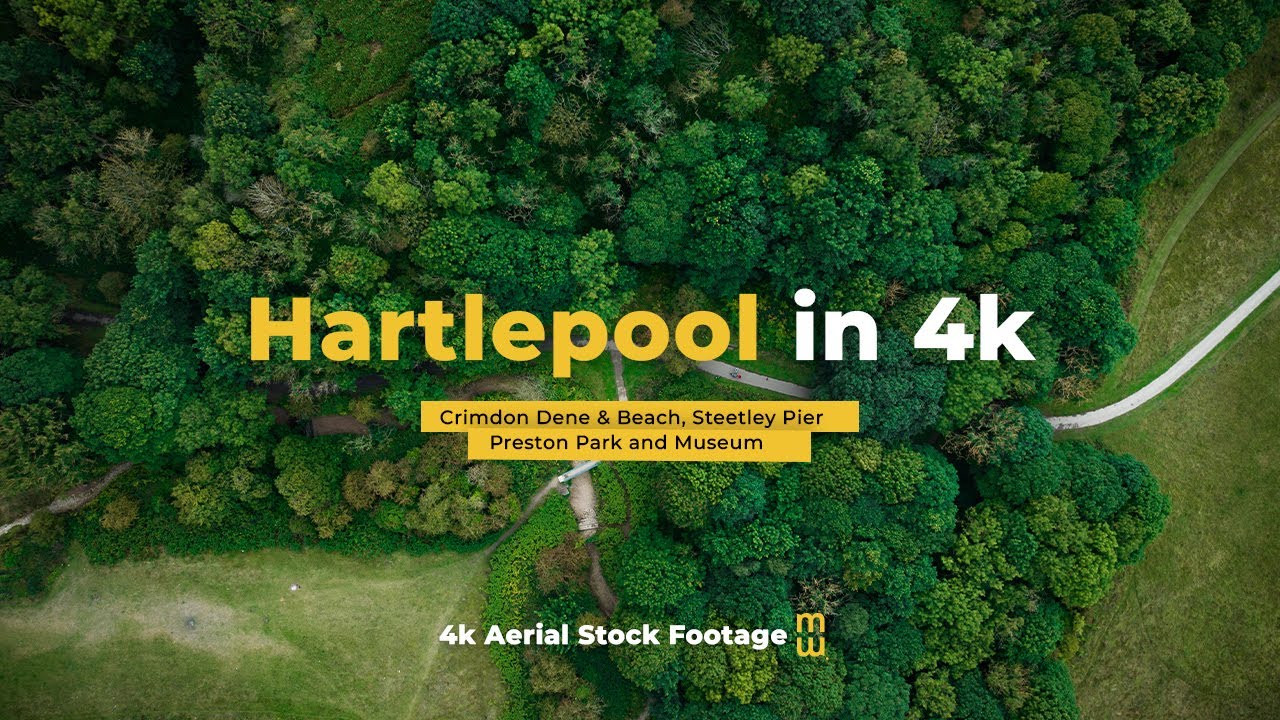 Crimdon Dene, Steetley Pier and Preston Park Aerial drone 4k footage