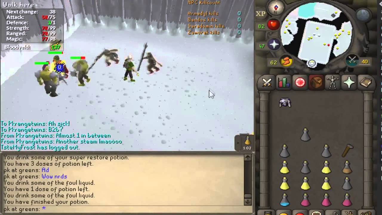 got crashed at bandos, then karma strikes once again!