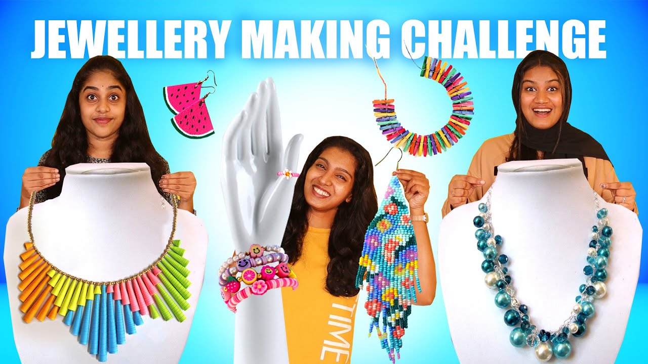 JEWELLERY MAKING CHALLENGE 🤩| ആഭരണങ്ങൾ ഉണ്ടാക്കി ഇഞ്ചോടിഞ്ച് പോരാട്ടം🔥| PULLOTHI