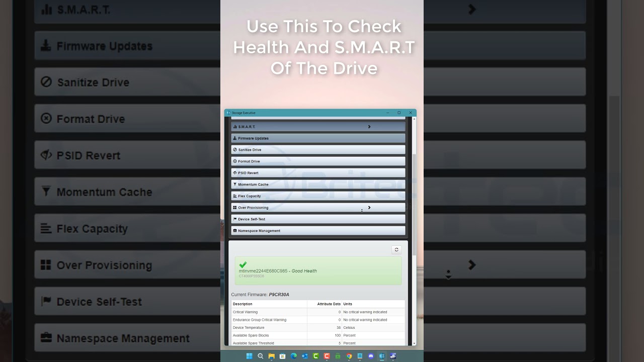 Check Health of Your SSD