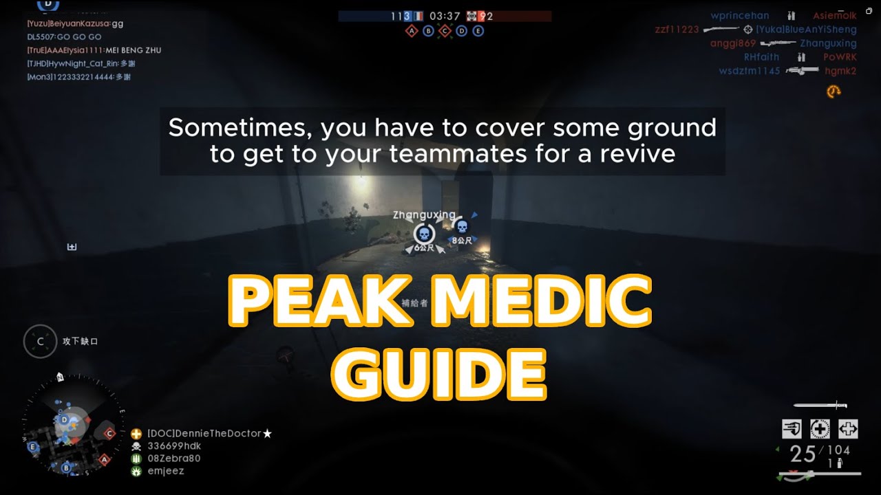 How to be a Good Medic in Battlefield 1?