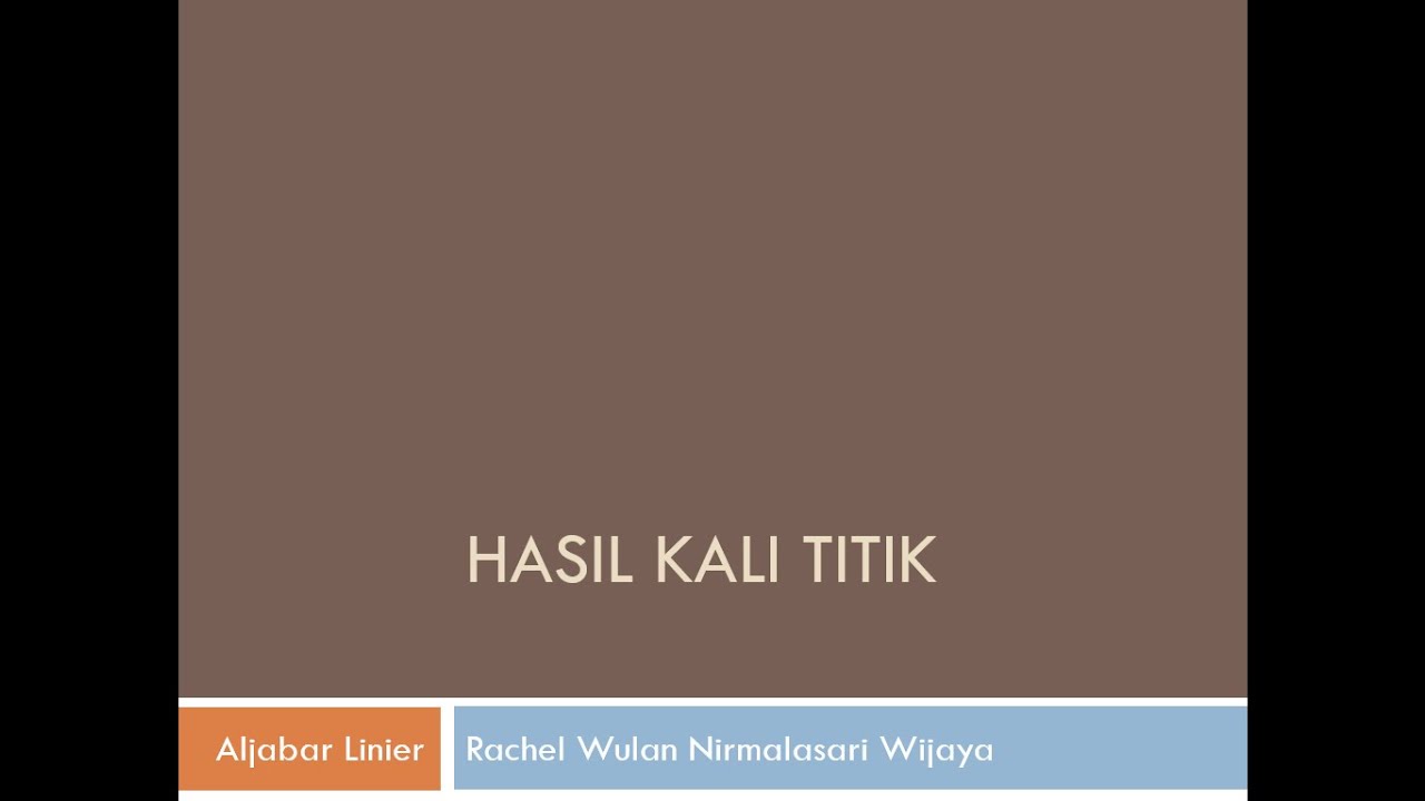 [Aljabar Liner] Hasil Kali Titik (Vektor)