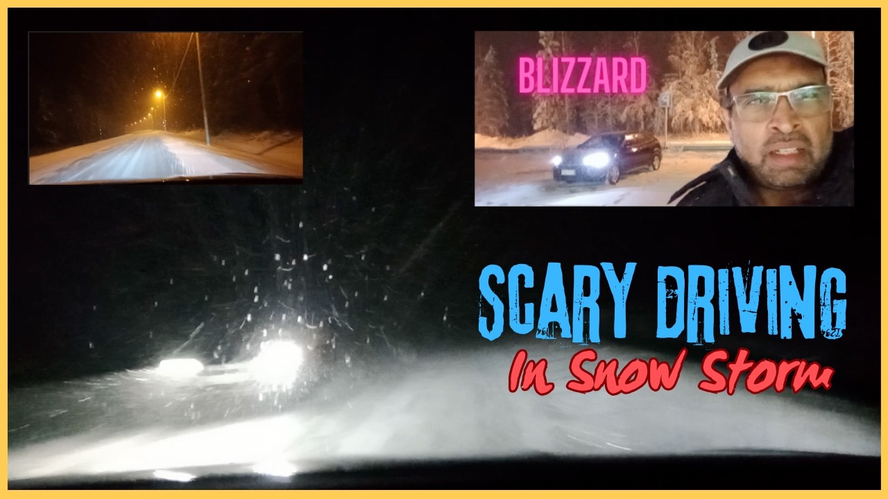 Finland Snow Roads| How To Drive In Snow Blizzard At Night | Journey To Levi Ski Resort.