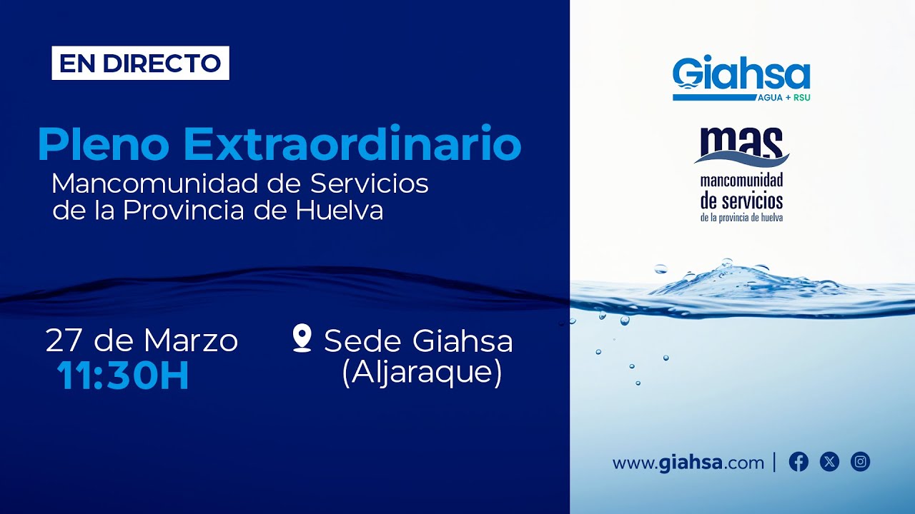 Pleno Mancomunidad de Servicios de la Provincia de Huelva (MAS) 27-03-25