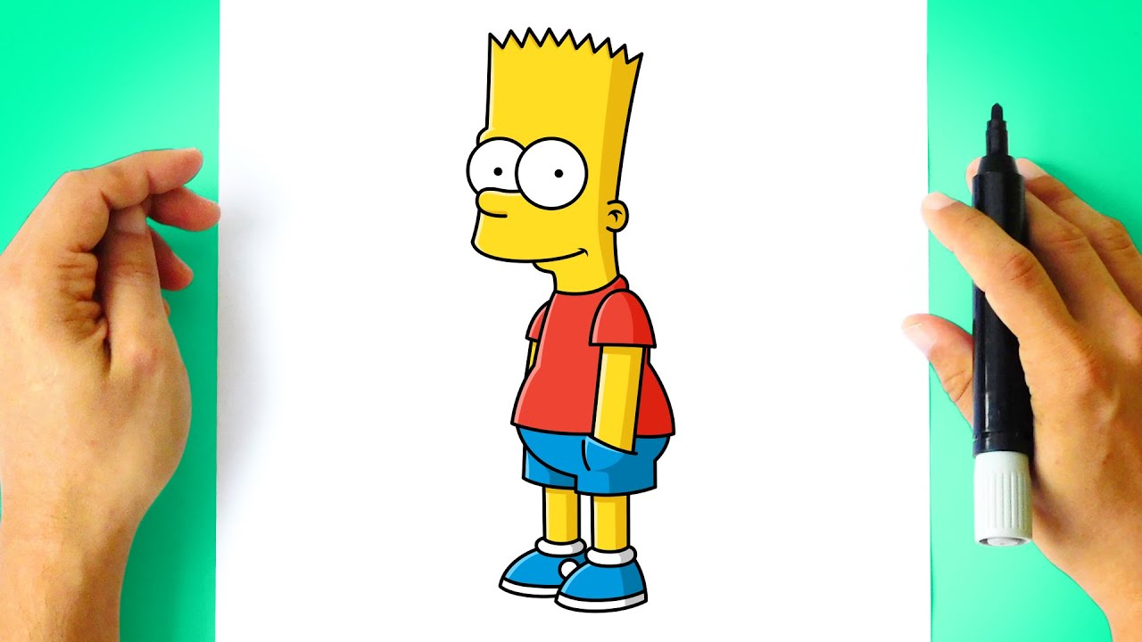 Como DESENHAR o BART SIMPSON - Cómo DIBUJAR a BART SIMPSON - Drawing Tutorial