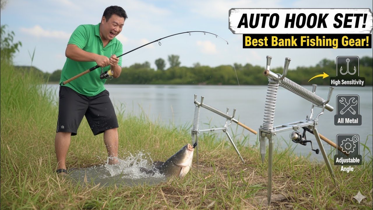 High Sensitivity Spring Automatic Fishing Rod Holder