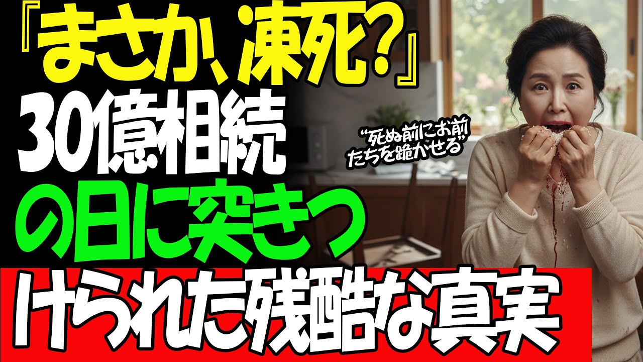 「まさか、凍死？」30億相続の日に突きつけられた残酷な真実 #感動実話 #嫁姑問題 #スカッとする話 #実話 #遺産相続
