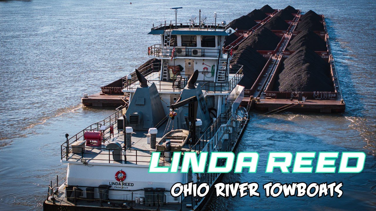 M/V Linda Reed Drone video on the Ohio River in Russell Kentucky