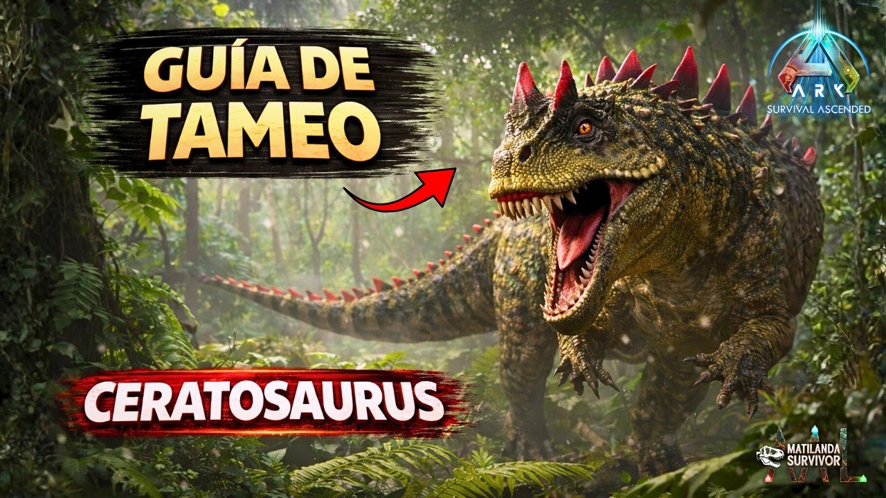 Cómo Tamear un CERATOSAURUS y sus HABILIDADES en ARK Survival Ascended 🦖 | Guía de Tameo 2026