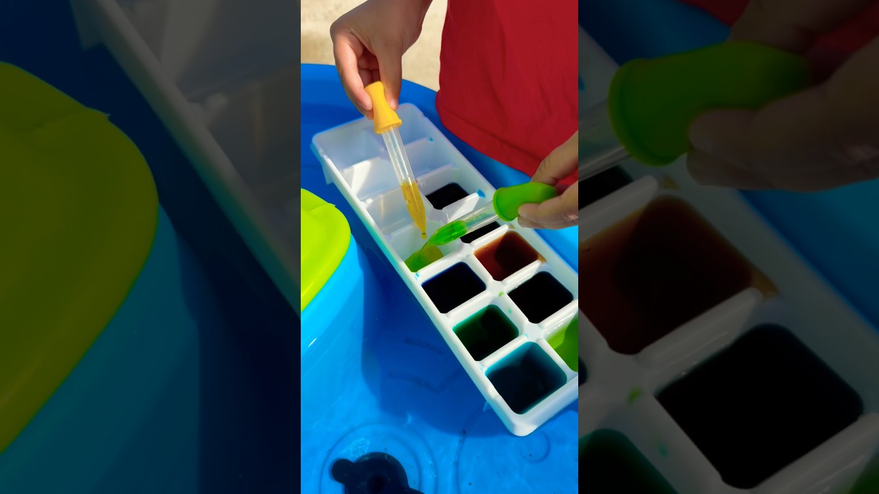 Water Table Color Mixing | Kids&rsquo; Activities with Random Household Objects Part 14