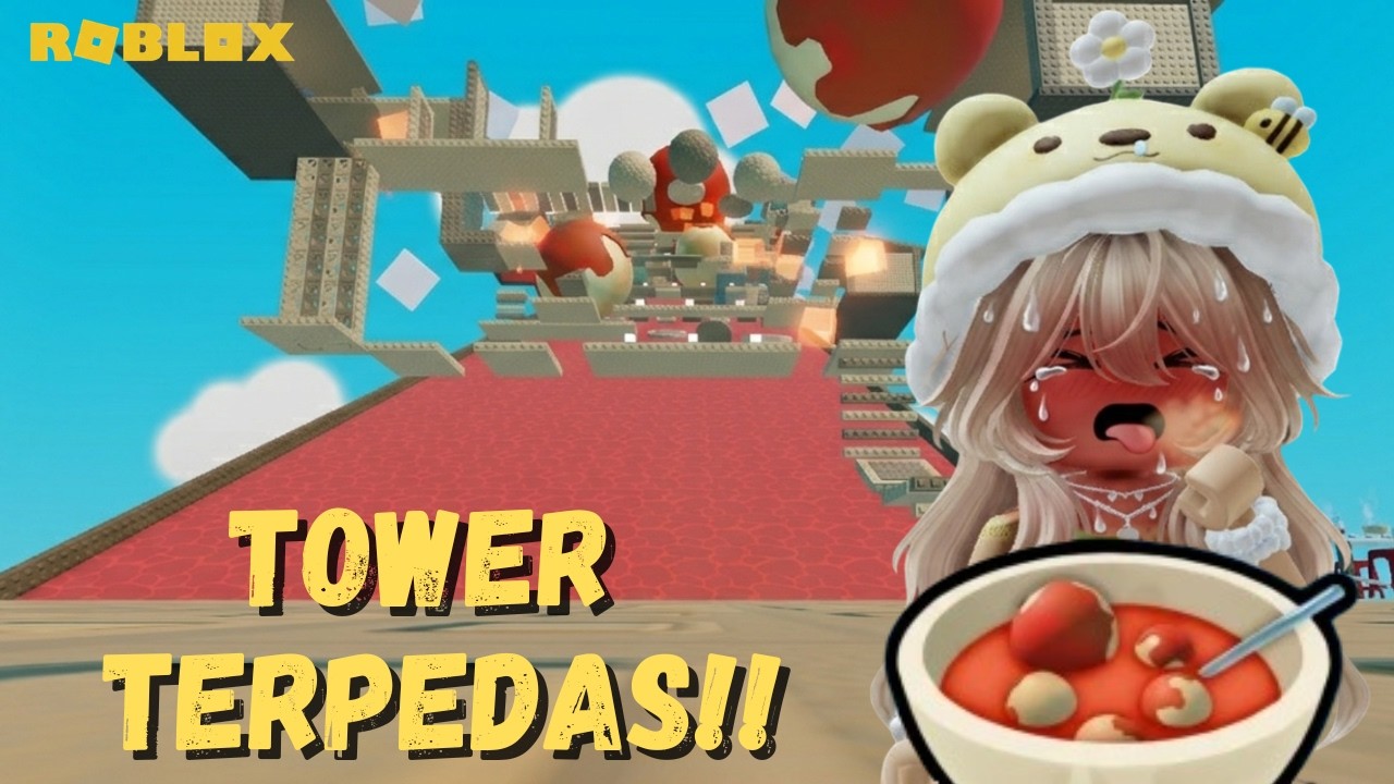 AKU COBA NAIK TOWER BAKSO MERCON DI ROBLOX🌶️🥵 - ROBLOX INDONESIA