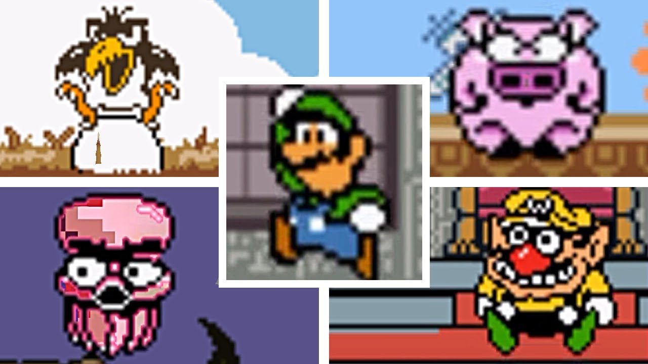 Super Mario Land 2 DX: 6 Golden Coins - All Boss Fights With Luigi (Color Mod/Hack)