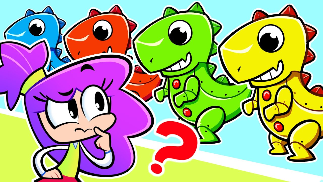 🤖🦖 Where Is the REAL Dino Robot? 😱 Let’s Find Him! | Viv and Denny Kids Cartoon
