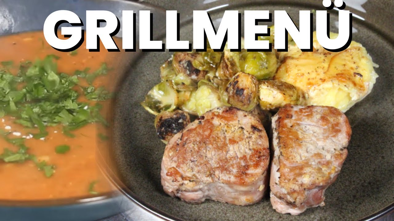 Winterliches Grill-Menü: Tomatensuppe, Schweinefilet & Gratin – Perfekt für die kalte Jahreszeit!