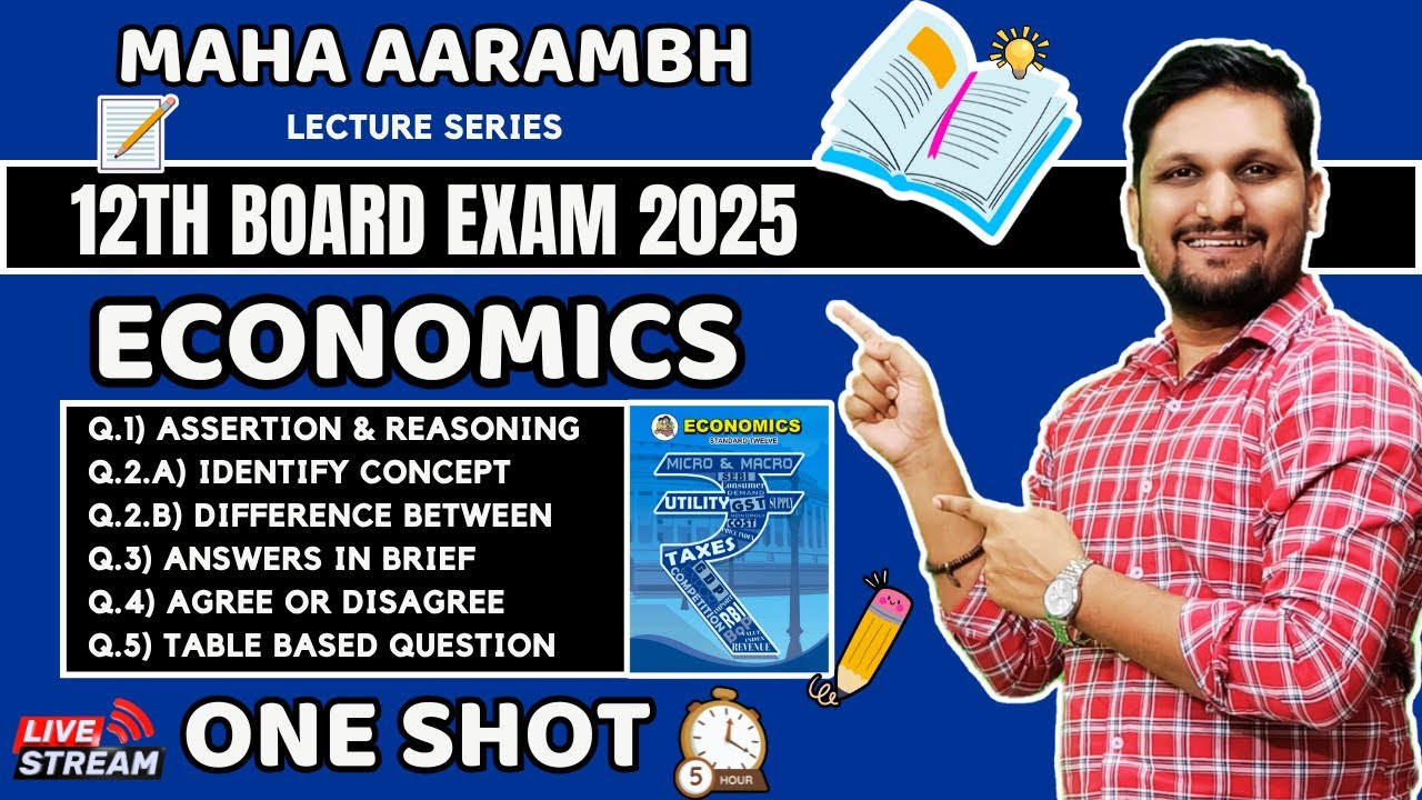 Economics :- One Shot | All IMP Question Covered | Maha Aarambh Lecture Series | Board Exam 2025