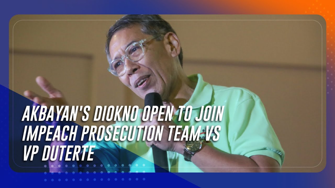 Akbayan's Diokno open to join impeach prosecution team vs VP Duterte | TeleRadyo Serbisyo