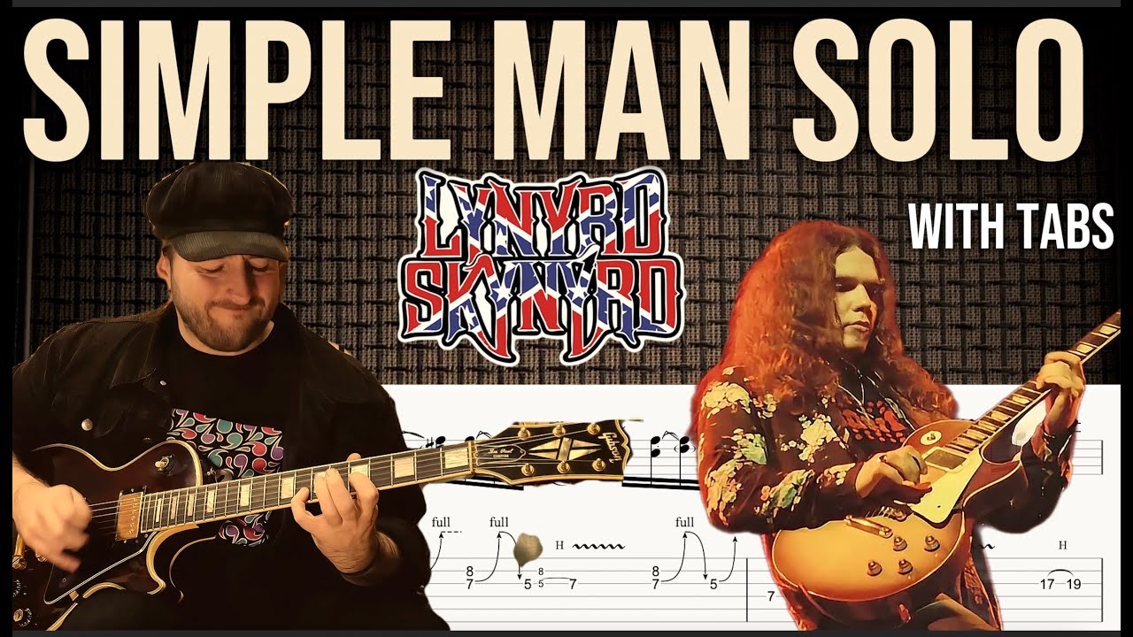 SIMPLE MAN GUITAR SOLO LESSON - LYNYRD SKYNYRD (WITH TABS)