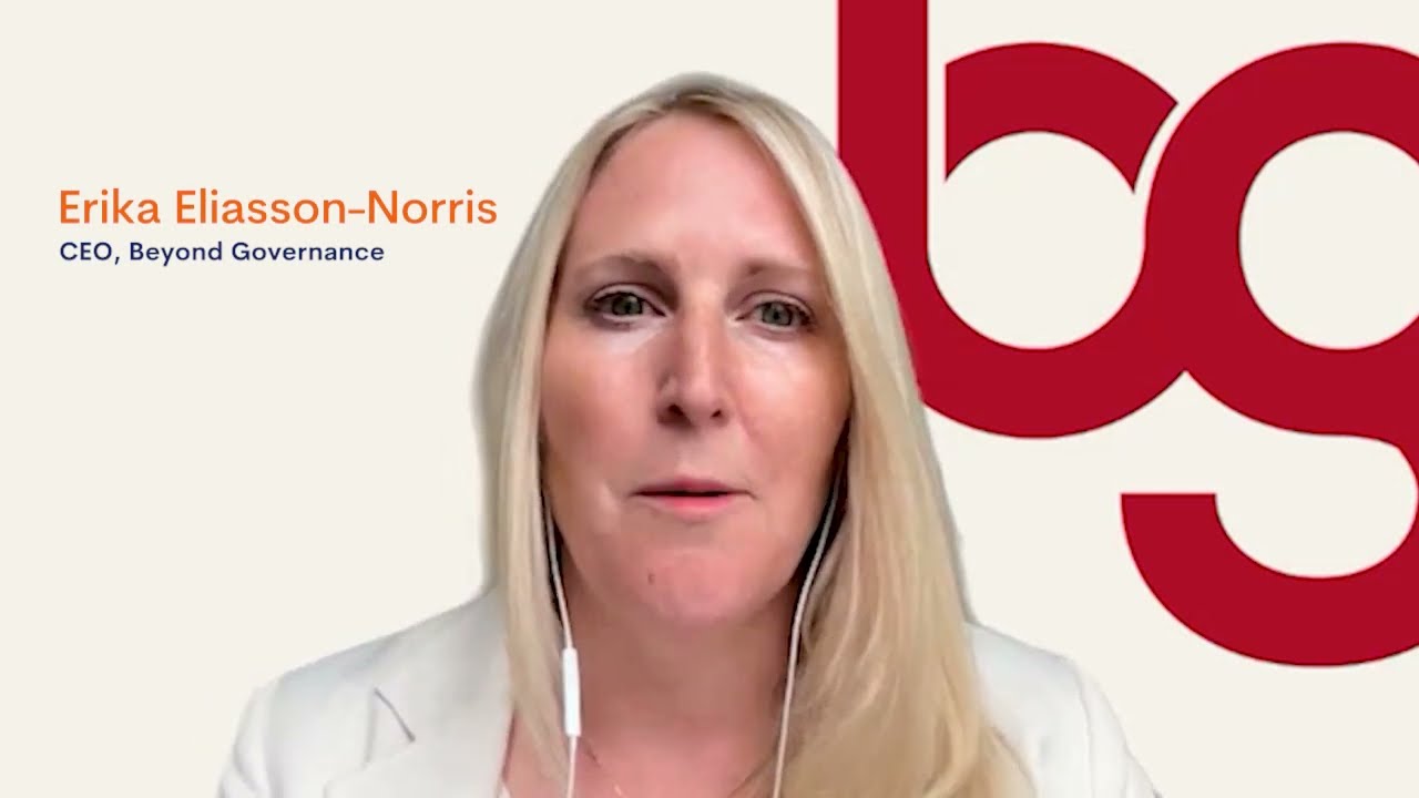 Erika Eliasson-Norris, CEO, Beyond Governance | 2025 CGIUKI Annual Conference speaker Q&A