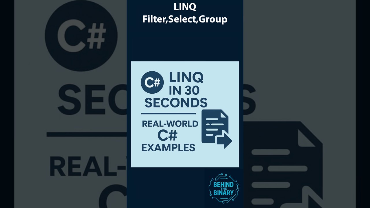 🔥LINQ Filter, Select, Group