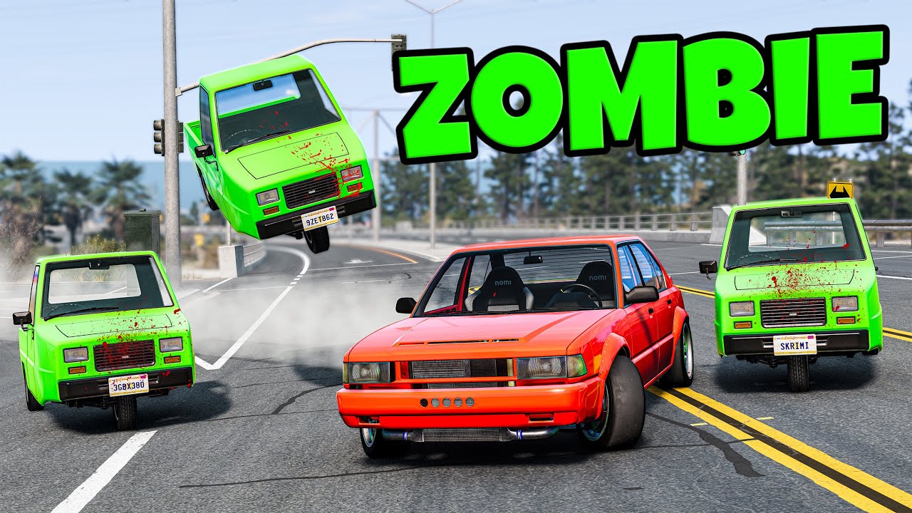 ❄️  WYLOSOWAŁEM NAJGORSZE AUTA NA ZOMBIE!? | BeamNG Drive |