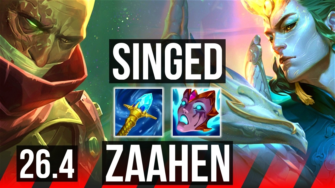 SINGED vs ZAAHEN (TOP) | Good KDA: 4/1/5 | KR Master | 26.4