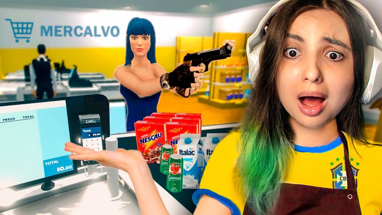 Essa Mulher achou que podia ROUBAR o Mercalvo... - Supermarket Simulator