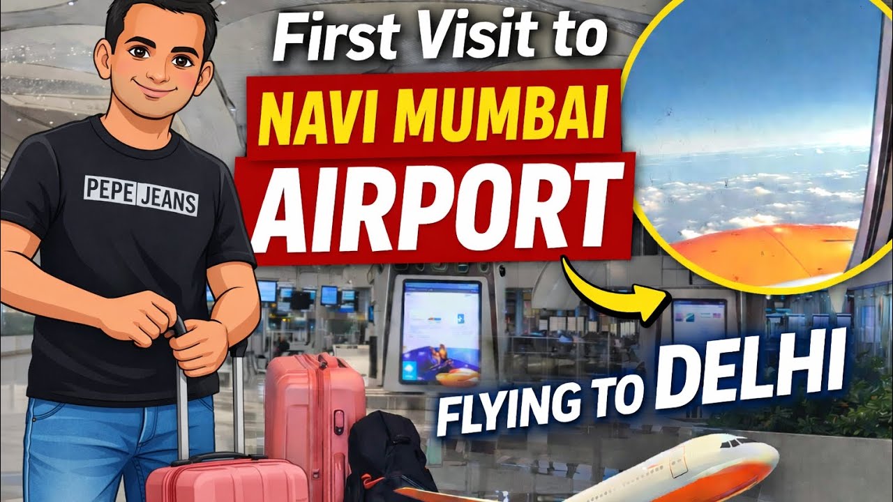 First Visit to Navi Mumbai International Airport ✈️ | Flying to Delhi for SATTE 2026