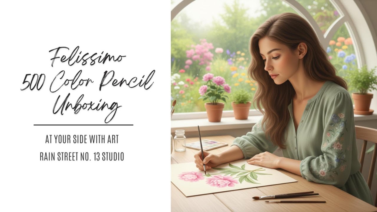 At Your Side with Art | Study with me | Wrapped in Color 🧣 | Felissimo ‘Comfort’ Palette Unboxing