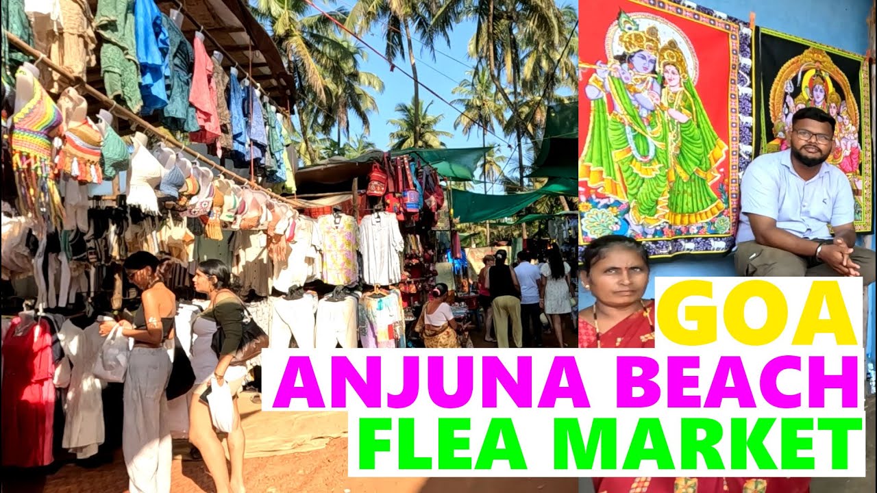 🏖️ Exploring the VIBRANT Anjuna Flea Market, Goa! - Walking Tour