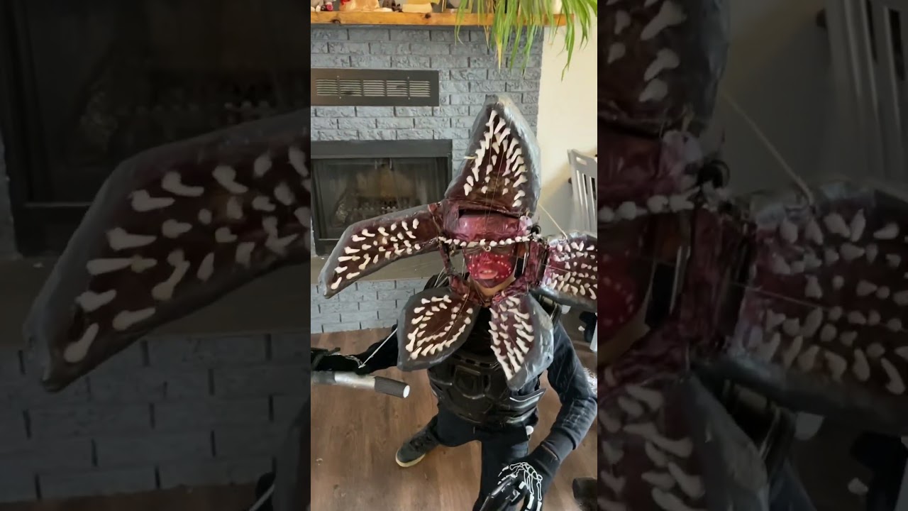 Stranger things demogorgon Halloween costume #fyp #short #halloween #strangerthings #creepy