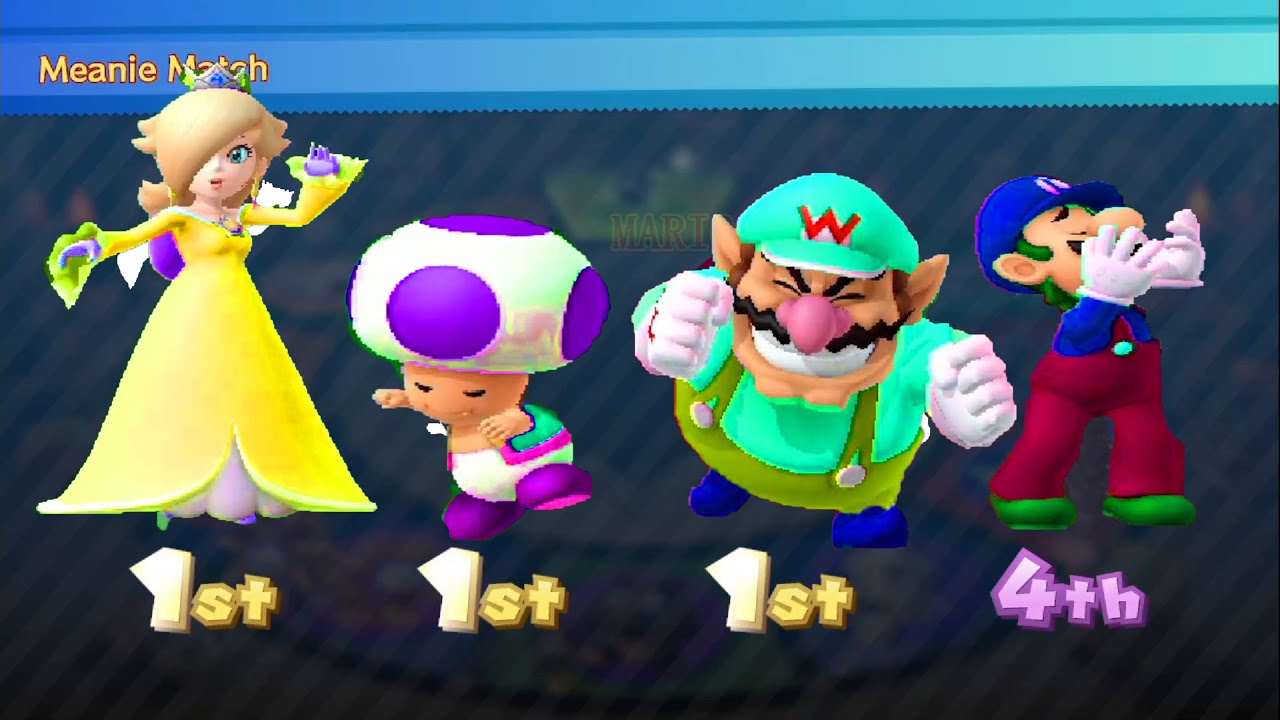 Mario Party 10 Custom Maps Rosalina vs Luigi vs Toad vs wario