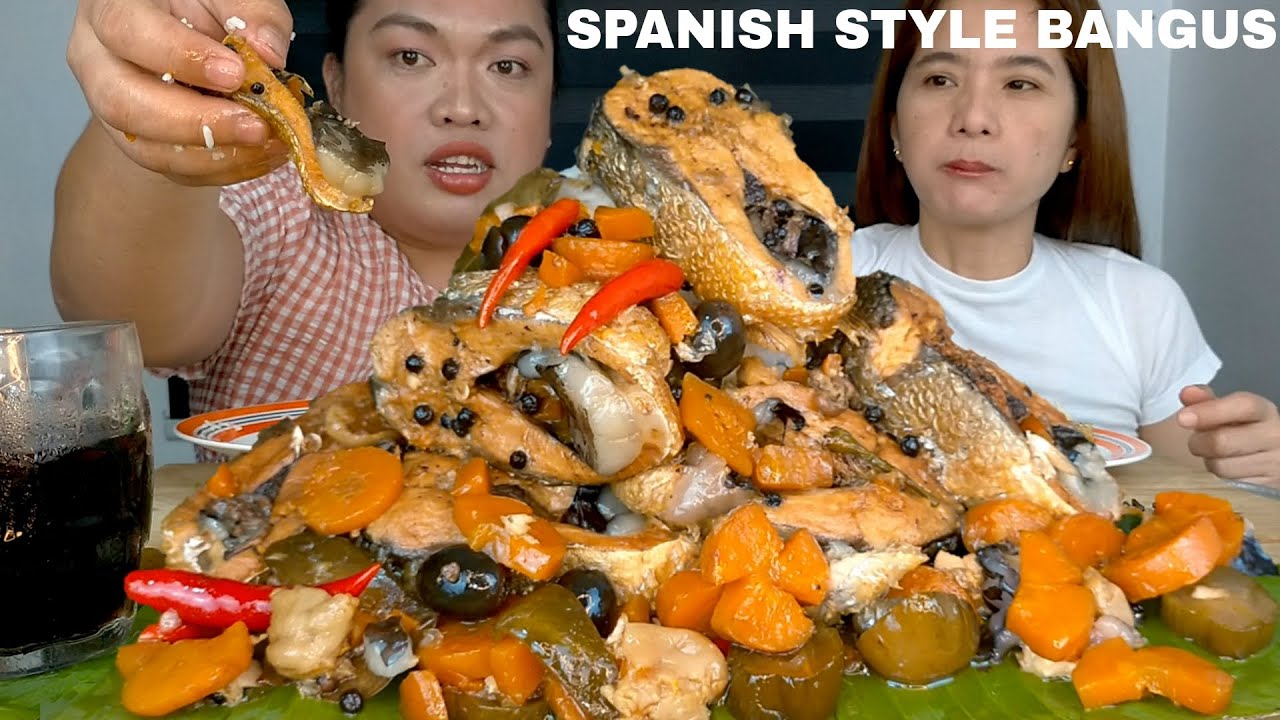 SPANISH STYLE BANGUS | MUKBANG PHILIPPINES | EATING VIDEO