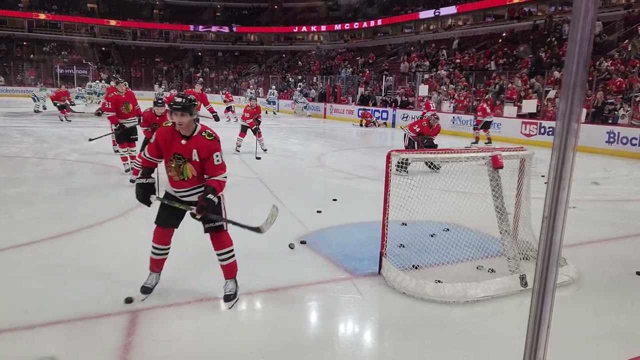 NHL Hockey - Chicago Blackhawks warm up 2023.1.1 (vs San Jose Sharks)