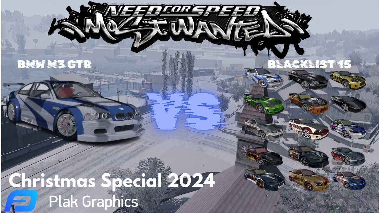 BMW M3 GTR VS Blacklist 15 in WINTER | NFS Most Wanted - Plak Graphics | CHRISTMAS SPECIAL 2024