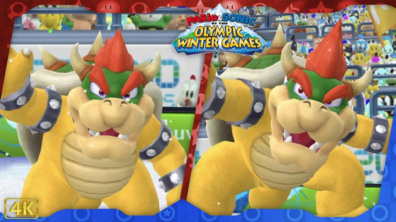 Mario & Sonic at the Olympic Winter Games 2010 ⁴ᴷ All Events (Bowser gameplay)
