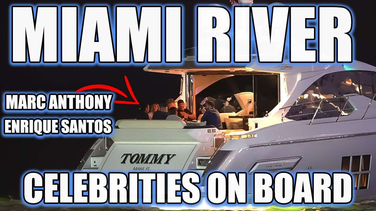 CELEBRITIES ON THE RIVER ( MARC ANTHONY & ENRIQUE SANTOS) NIGHTLIFE #2| DRONEVIEWHD