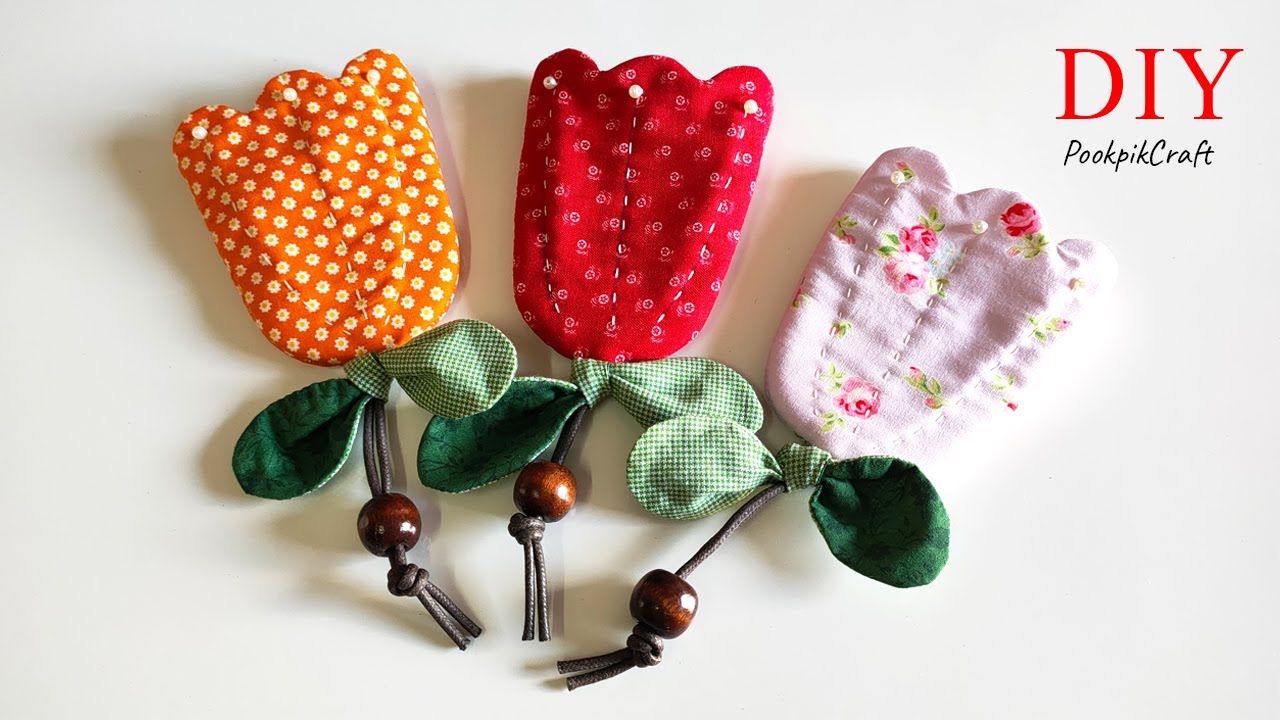 Very Easy!!! How to make Flower Key Cover | วิธีทำที่เก็บกุญแจรูปดอกไม้แบบง่ายๆ