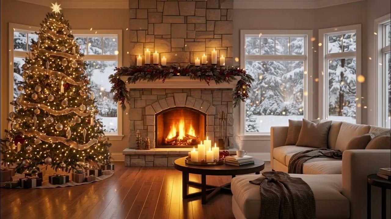 Christmas Calm 4K, 1 Hour Silent Visual, Fondo Navide&ntilde;o para TV
