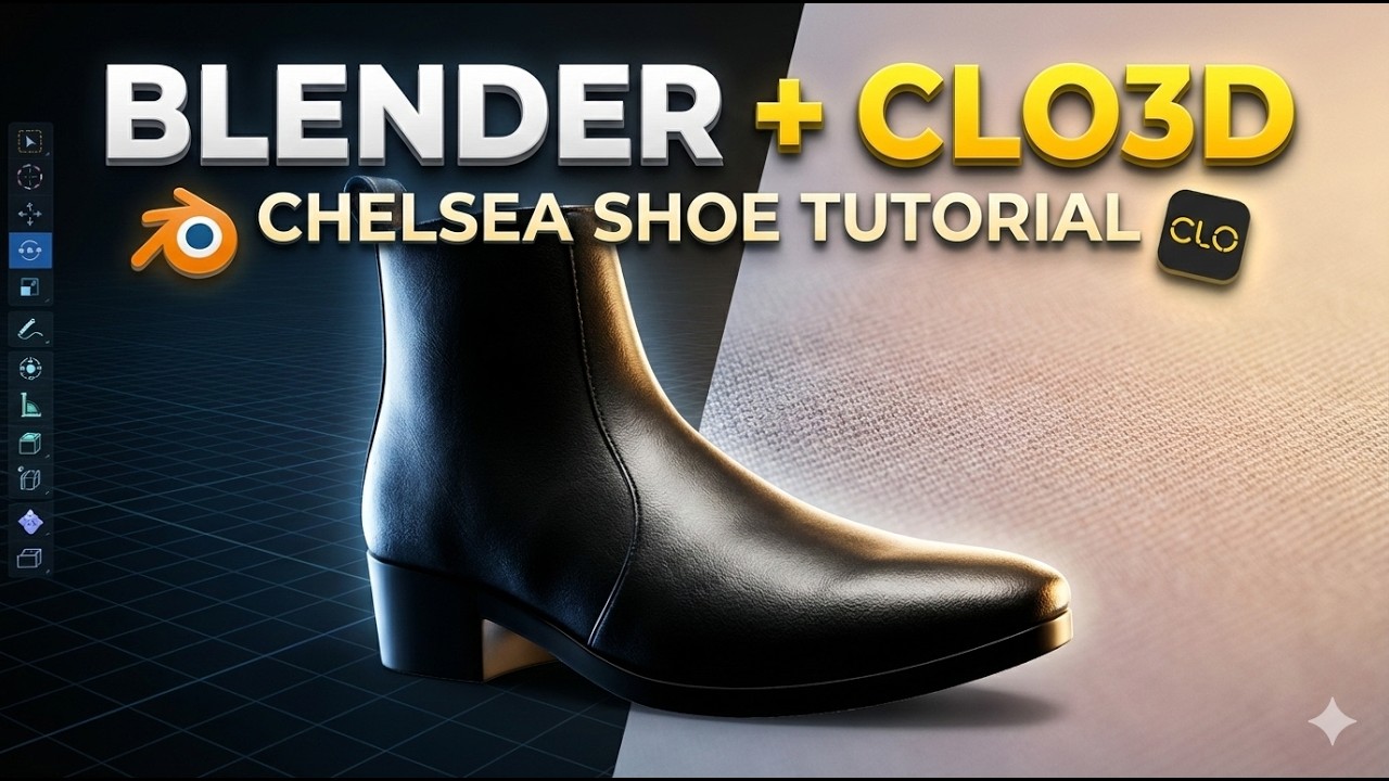 3D Footwear Design Workflow | Blender + CLO3D Chelsea Shoe