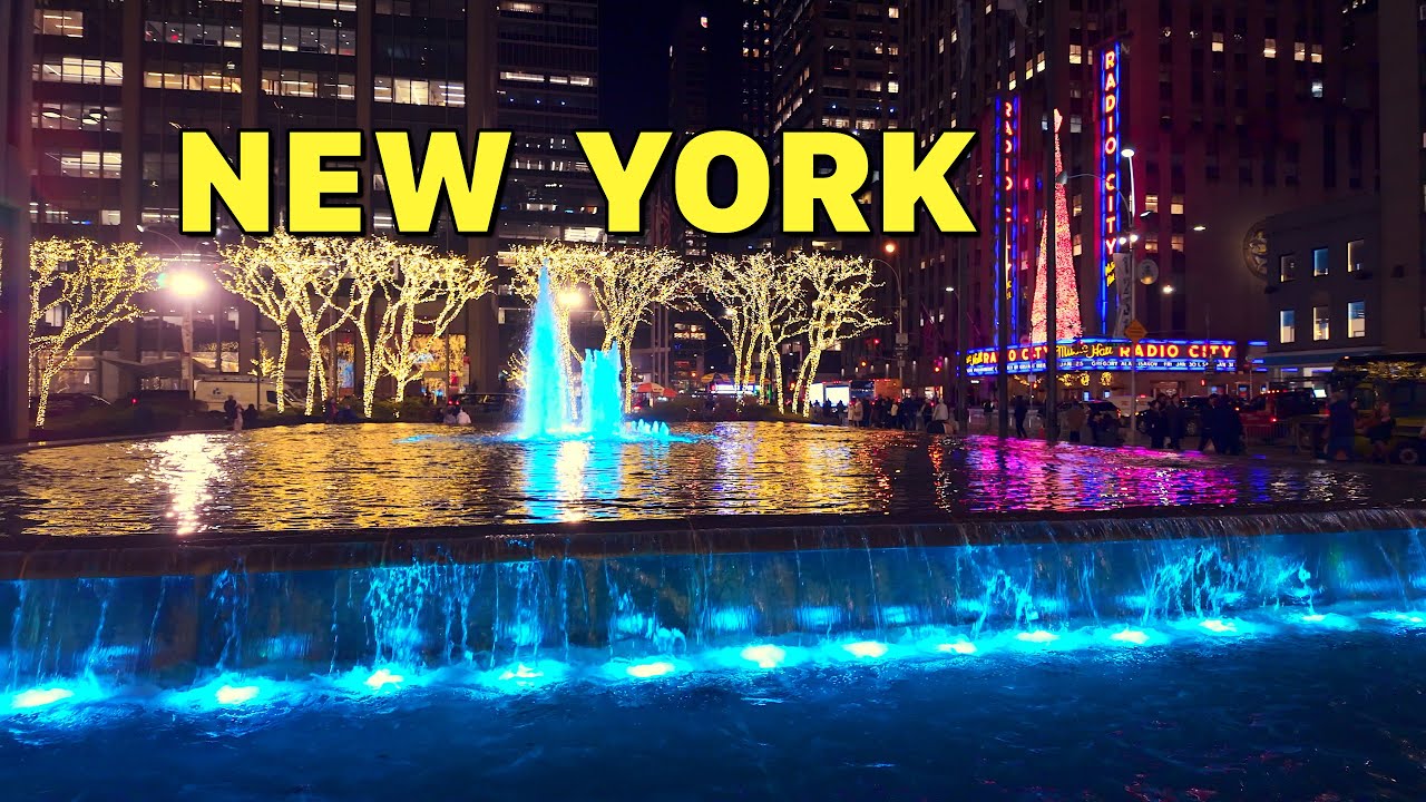 Night City Walk on Manhattan / NYC Walking Tour in 4K