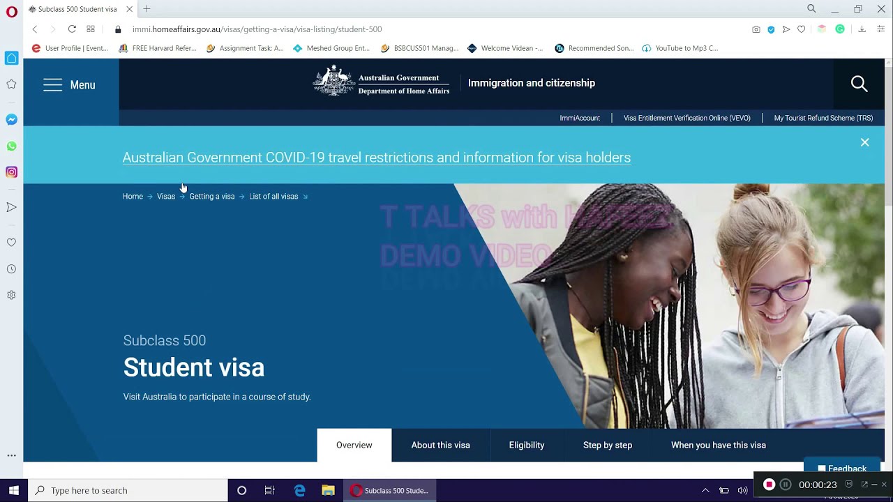 Australian Student Visa Sub 500 Step by Step Application Process in Hindi ||Full Visa Information