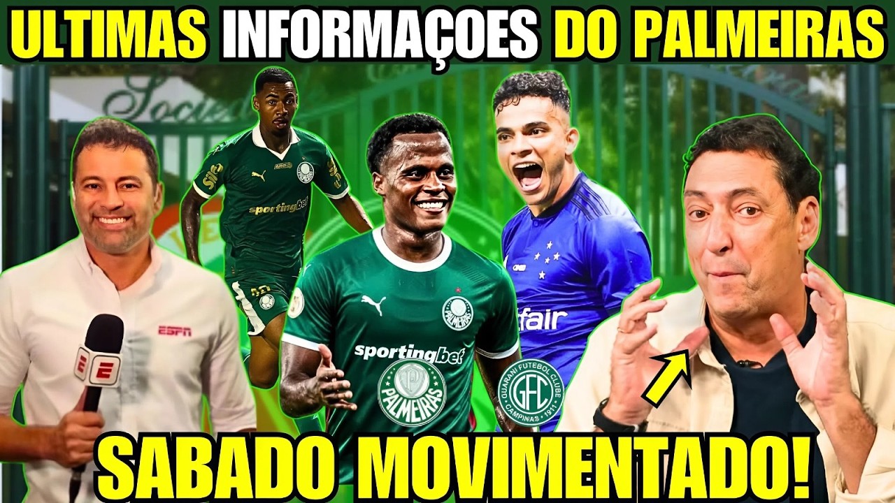 MOVIMENTAÇÕES INTENSAS NO PALMEIRAS! CHEGADAS E SAÍDAS AGITAM FINAL DE SEMANA QUENTE NO VERDÃO
