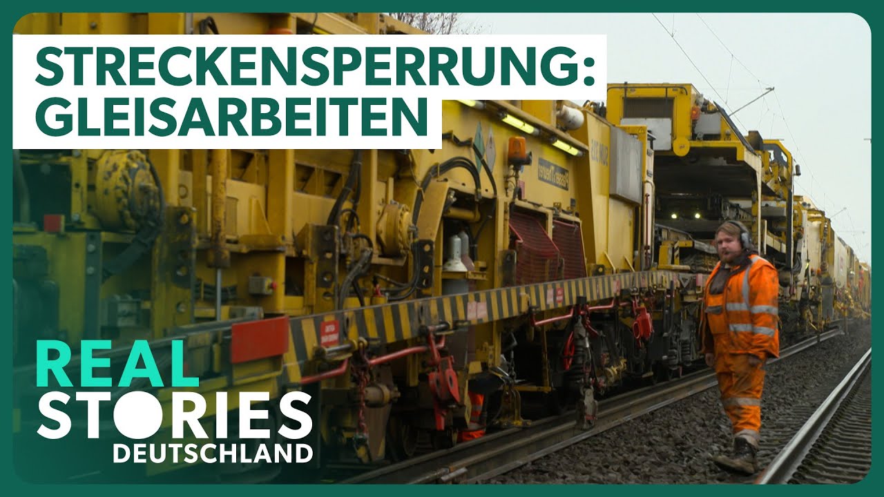 450 Tonnen Arbeitsmaschine - Gleise mit dem Schnellumbauzug austauschen