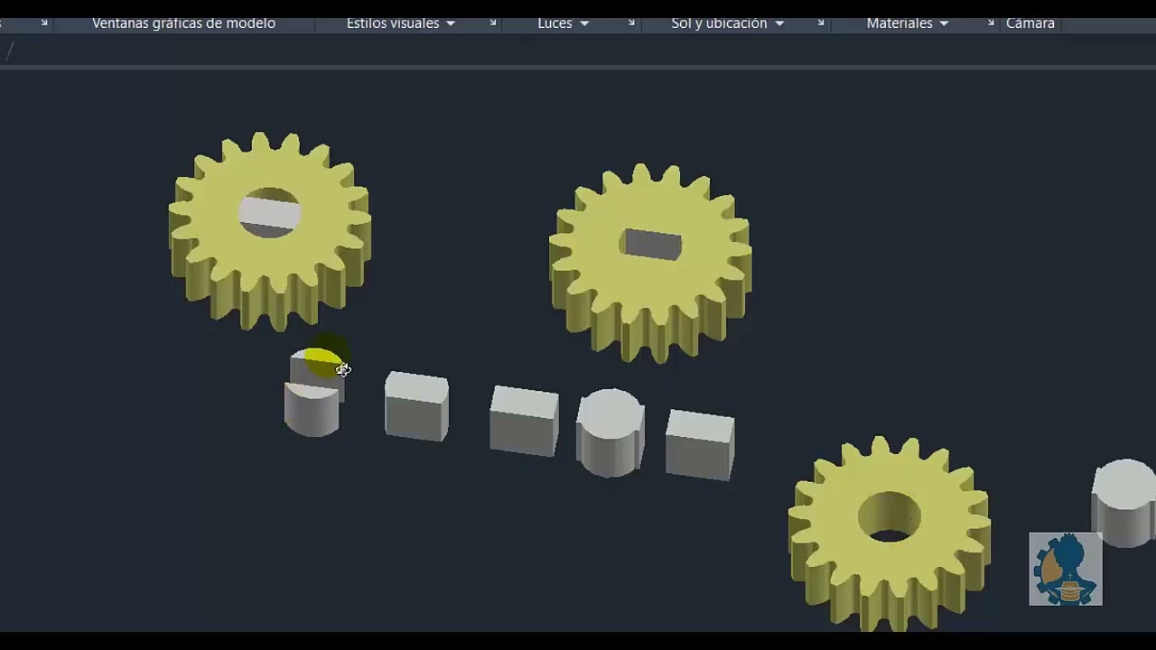 Diseño e impresión 3D de engranajes con AUTOCAD